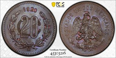 1920-Mo 20C KM-437 MS65BN