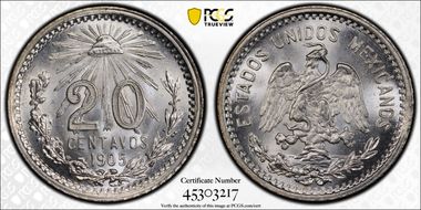 1905-M 20C KM-435 MS66+