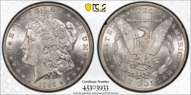 1884-CC $1 GSA Hoard MS63