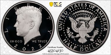 2022-S 50C Silver PR70DCAM