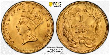 1889 G$1 MS67