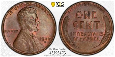 1944-D/S 1C OMM FS-511 Weak MS63BN