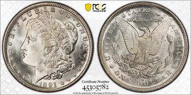 1891-O $1 MS64+