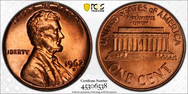 1962-D 1C MS67RD