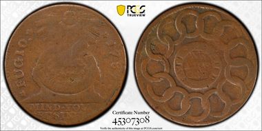 1787 Fugio 1C States United, 4 Cinq VG10BN