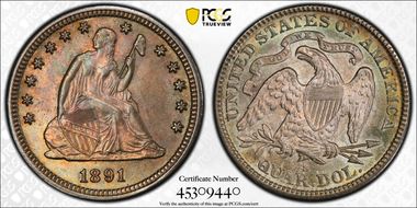1891-S 25C MS62