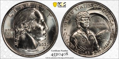 2022-D 25C Dr. Sally Ride MS64