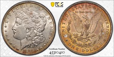 1880-O $1 VAM 21 Checkmark AU53