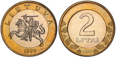 1999 2 Litai MS66