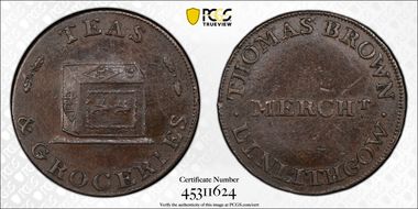 (c.1790) Tk 1/4D DH-3 Linlightgowshire Linlithgow AU55BN