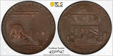(c.1790) Tk 1/2D DH-7 Carmarthenshire Carmarthen MS64BN