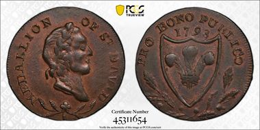 1793 Tk 1/4D DH-1 Pembrokeshire, St. David's MS62BN