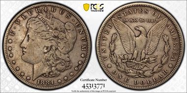 1884 $1 F15