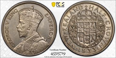 1933 1/2 Cr MS65