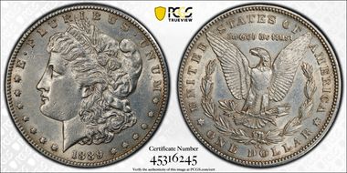 1889-CC $1 AU50