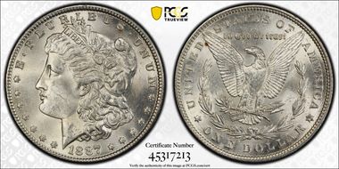 1887 $1 VAM 12, Alligator Eye MS63