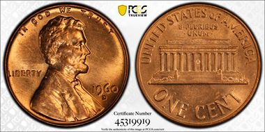 1960-D 1C Large Date MS64RD