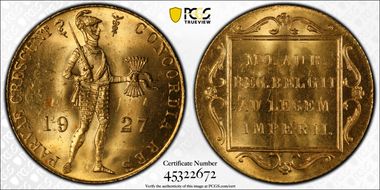 1927 Ducat KM-83.1  Au MS64