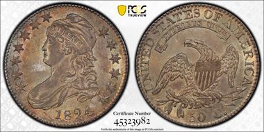 1824 50C Over Various Dates MS62+