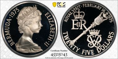 1975  $25 Royal Visit PR68DCAM