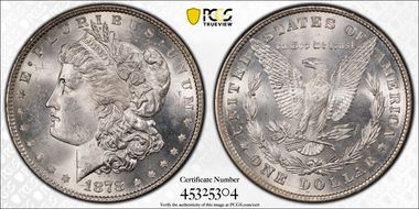 1878 8TF $1 VAM 21, Broken R&B MS63