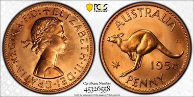 1958 Y. (p) 1D PR65RD