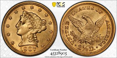 1907 $2.50 AU55