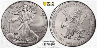 2022-W $1 Burnished Silver Eagle First Strike SP69