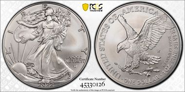 2022-W $1 Burnished Silver Eagle First Strike SP70