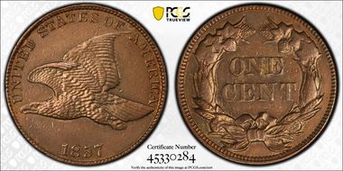 1857 1C Flying Eagle N1