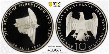 1994-A 10 Mk Attempt on Hitler PR69DCAM