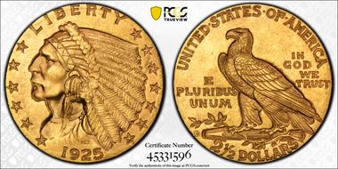 1925-D $2.50 MS64