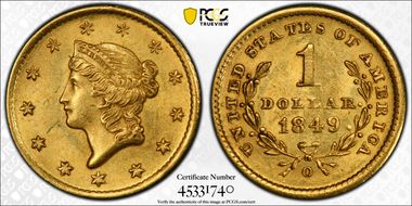1849-O G$1 MS63