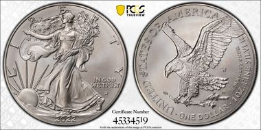 2022-W $1 Burnished Silver Eagle First Strike SP70