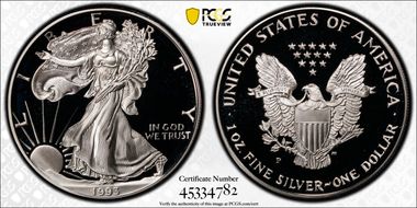 1993-P $1 Silver Eagle PR69DCAM