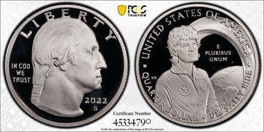 2022-S 25C Dr. Sally Ride-Silver First Strike PR69DCAM