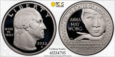 2022-S 25C Anna May Wong-Silver PR70DCAM