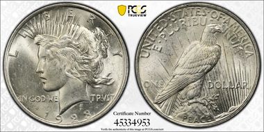 1923 $1 MS61