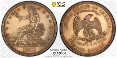 1873 T$1 Trade PR58