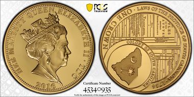 2016 Crown South Carolina Gilt Cu PR69DCAM