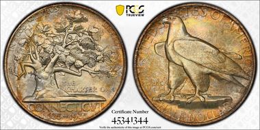 1935 50C Connecticut MS67