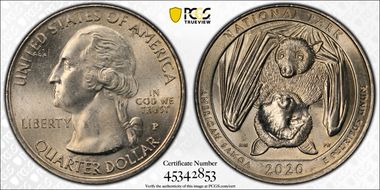 2020-P 25C American Samoa NP MS65