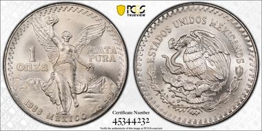 1988-Mo Onza Libertad Ag MS67