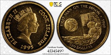 1995 $20 Moon Landing PR67CAM