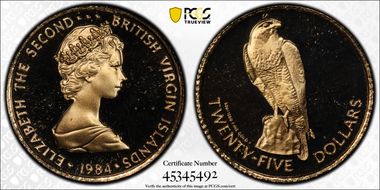 1984-FM $25 Peregrine Falcon PR68DCAM