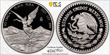 2021-Mo 1/2 oz Libertad Silver PR69DCAM