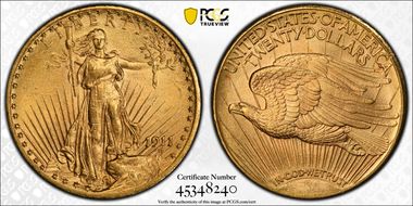 1911-D/D $20 RPM, FS-501 MS63