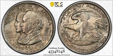 1921 50C Alabama MS64