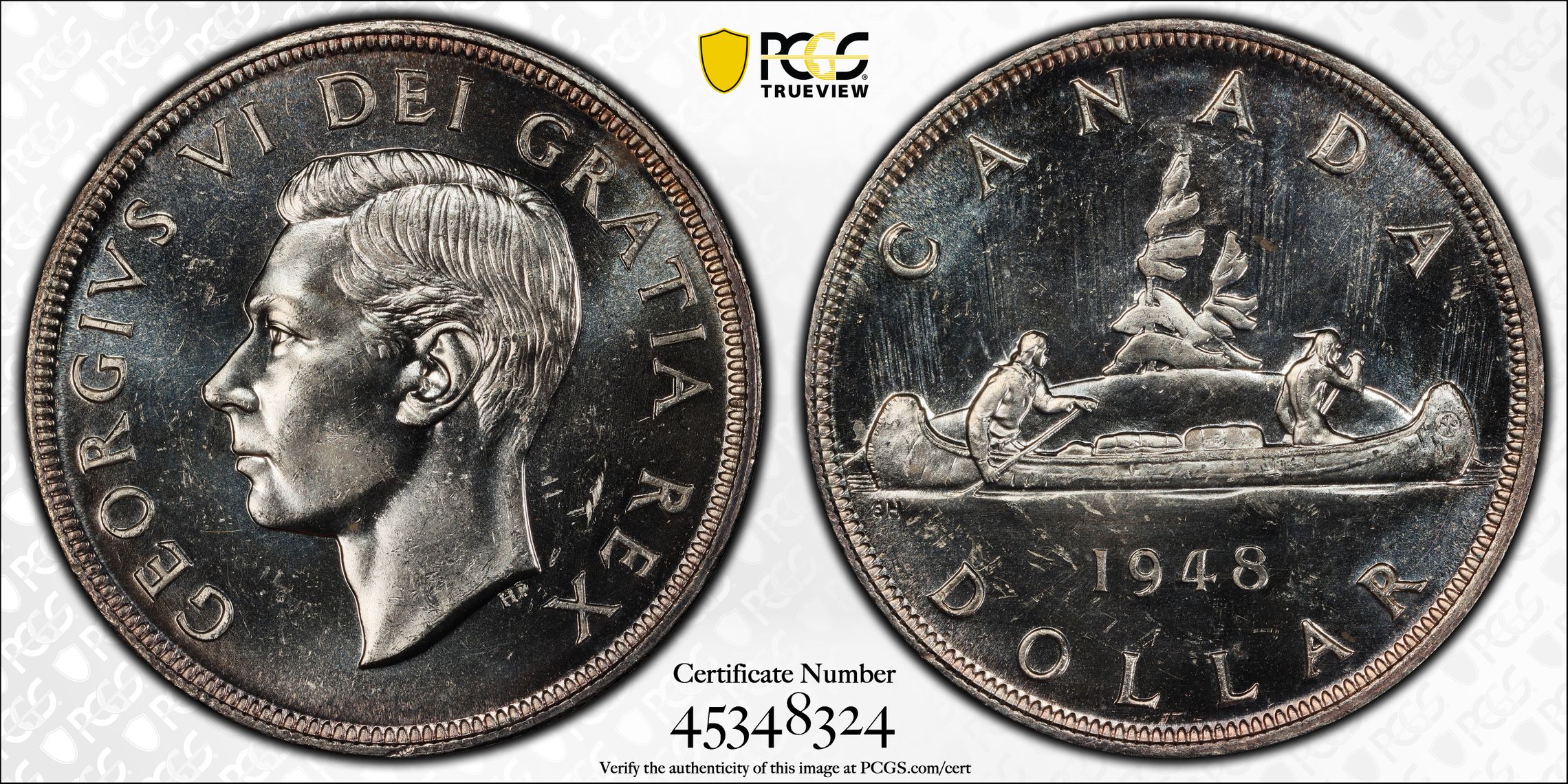 1948 S$1 Canada MS64 PCGS