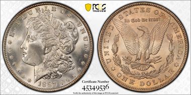 1887 $1 MS66